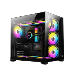 Case - Fantech Lumina CG85 - 6x120 Fan ARGB Black
