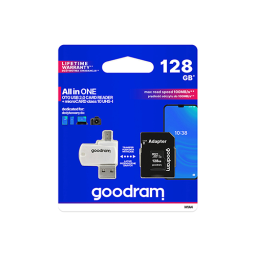 მეხსიერება - Micro SD Card Goodram 128 GB + Adapter Class10