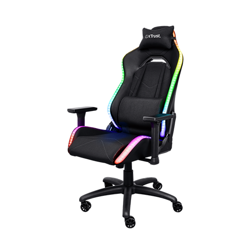 კომპიუტერის სკამი - Trust GXT 719 Ruya RGB Gaming Chair + Power Bank 5000 mAh