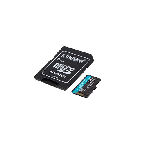 მეხსიერება - Micro SD Card Kingston 64 GB + Adapter