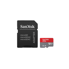 მეხსიერება - Micro SD Card Sandisk 128 GB + Adapter
