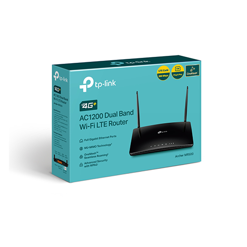 Wi-Fi როუტერი - TP-Link AC1200 MR500 Dual Band 4G LTE Router + Sim Card Port