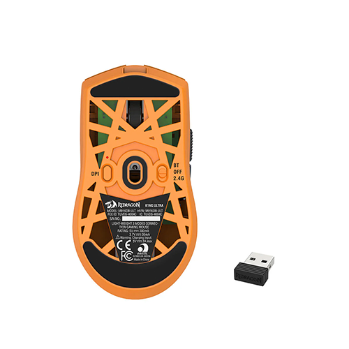 უკაბელო ტენვადი Bluetooth მაუსი - Redragon M919OB-ULT Sparda Orange Rechargable WL BT