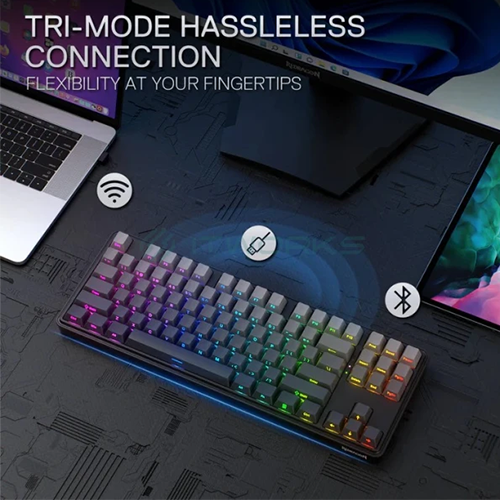 უკაბელო ტენვადი მექანიკური კლავიატურა - Redragon K707SP Star Blade Pro Rechargable WL BT