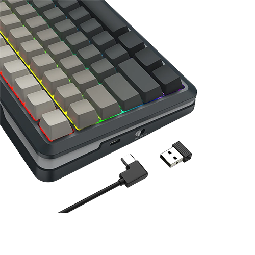 უკაბელო ტენვადი მექანიკური კლავიატურა - Redragon K708GGP Flekac Pro Rechargable WL BT