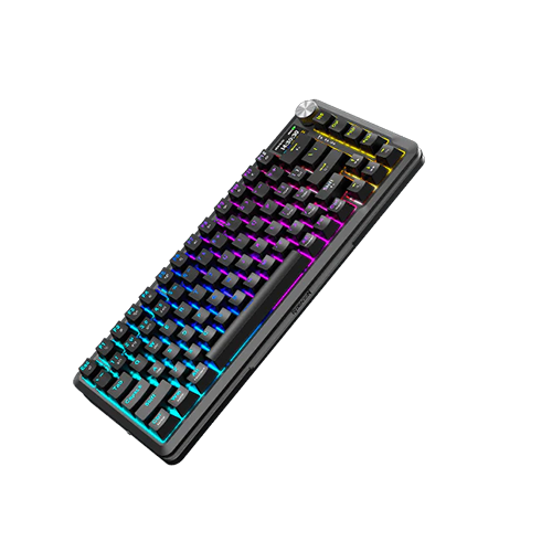 უკაბელო ტენვადი მექანიკური კლავიატურა - Redragon K708 Flexact Pro Leopard L Linear Switch Black Rechargable WL BT