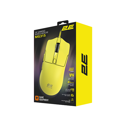 მაუსი - 2E Gaming MG315 Yellow