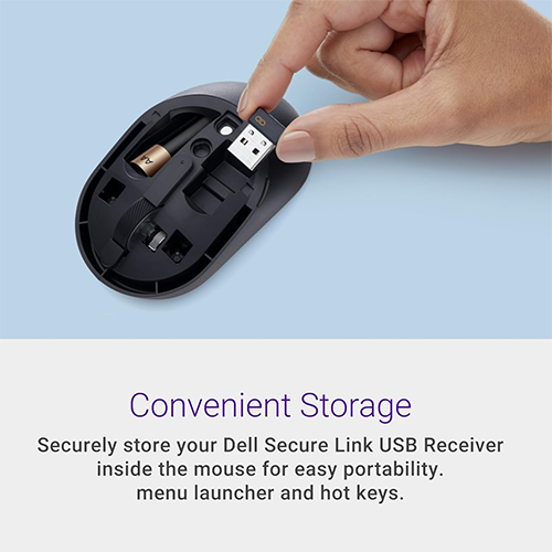 უკაბელო Bluetooth მაუსი - Dell MS355 Silent Black WL BT