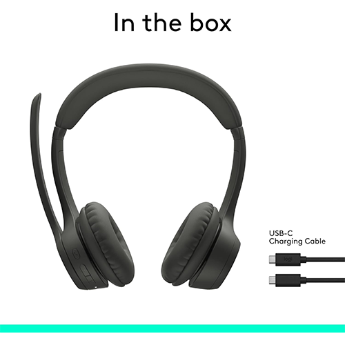 უკაბელო Bluetooth ყურსასმენი - Logitech Zone 300 Black WL BT