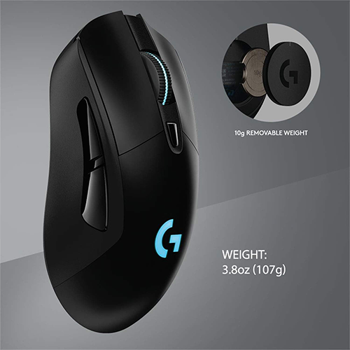 უკაბელო ტენვადი მაუსი - Logitech G703 Hero Black Rechargeable WL