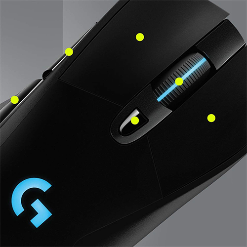 უკაბელო ტენვადი მაუსი - Logitech G703 Hero Black Rechargeable WL