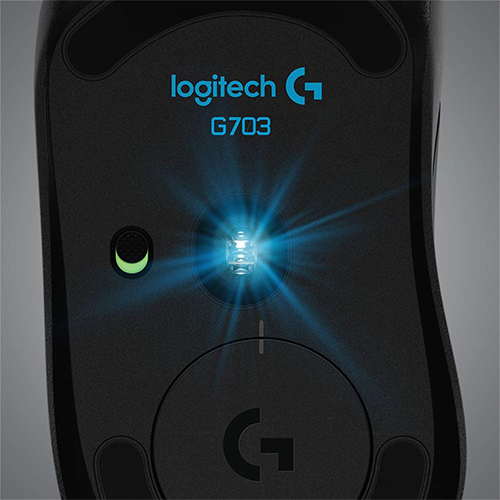 უკაბელო ტენვადი მაუსი - Logitech G703 Hero Black Rechargeable WL