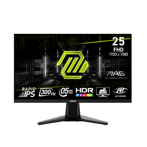 მონიტორი - Msi Mag 255XF - 24.5 Inch / FHD / IPS / 300 Hz / 0.5 Ms