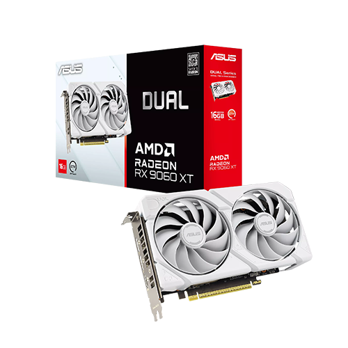 ვიდეობარათი - Asus Radeon RX 9060 XT 16 GB Dual White
