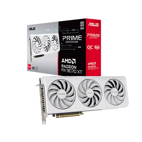 ვიდეობარათი - Asus Prime Radeon RX 9070 16 GB Oc White
