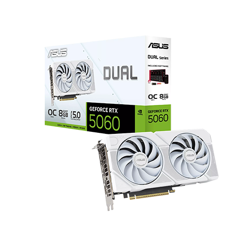 ვიდეობარათი - Asus RTX 5060 8 GB Dual Oc White