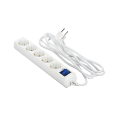 5 პორტიანი დამაგრძელებელი - 2E 5 x Chuko With Switch White 3მ