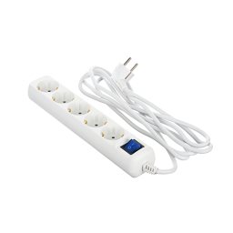 5 პორტიანი დამაგრძელებელი - 2E 5 x Chuko With Switch White 3მ