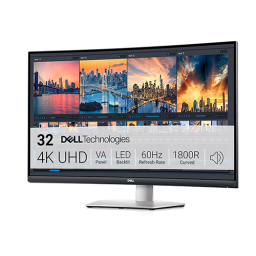 რკალური მონიტორი - Dell S3221QSA - 31.5 Inch / 4K / VA / 60 Hz / 4 Ms