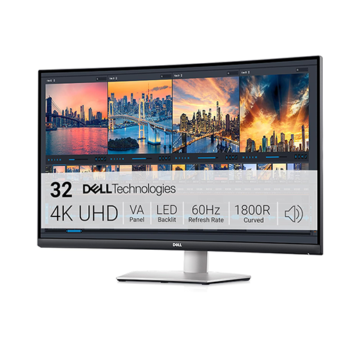 რკალური მონიტორი - Dell S3221QSA - 31.5 Inch / 4K / VA / 60 Hz / 4 Ms