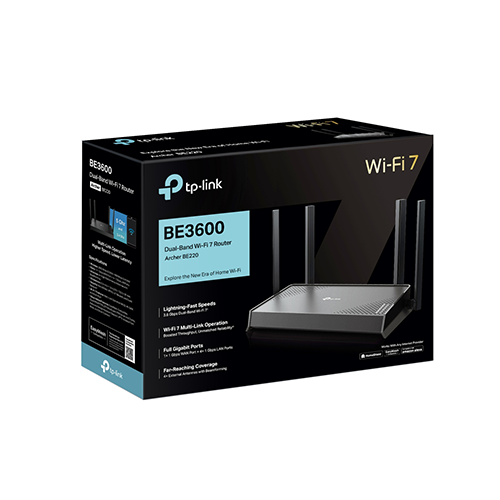 Wi-Fi როუტერი - TP-Link BE220 Archer BE3600 Dual Band Wi-Fi 7