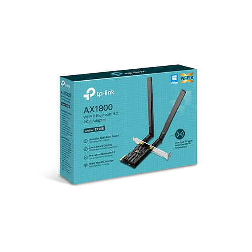 PCI Wi-Fi მიმღები + Bluetooth 5.2 - TP-Link Archer TX20E AX1800 Wi-Fi 6
