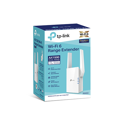 Wi-Fi გამაძლიერებელი - TP-Link RE505X AX1500 Wi-Fi 6