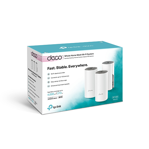 Wi-Fi როუტერი - TP-Link Deco E4 (3-Pack) AC1200 Whole Home Mesh