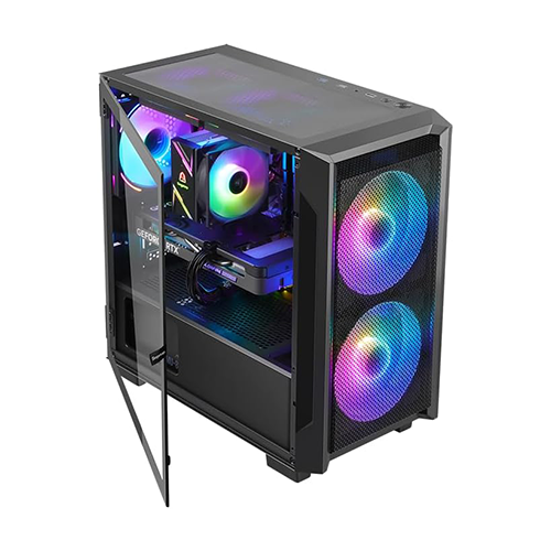 ქეისი - Segotep Gremlin 1 Black - 4x120 Fan LED