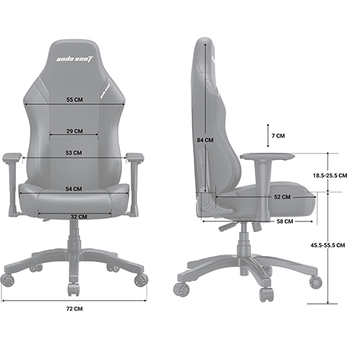 კომპიუტერის სკამი - AndaSeat Luna L Size Black-Orange