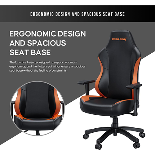 კომპიუტერის სკამი - AndaSeat Luna L Size Black-Orange