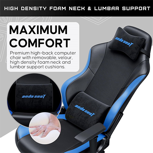კომპიუტერის სკამი - AndaSeat Luna L Size Black-Blue