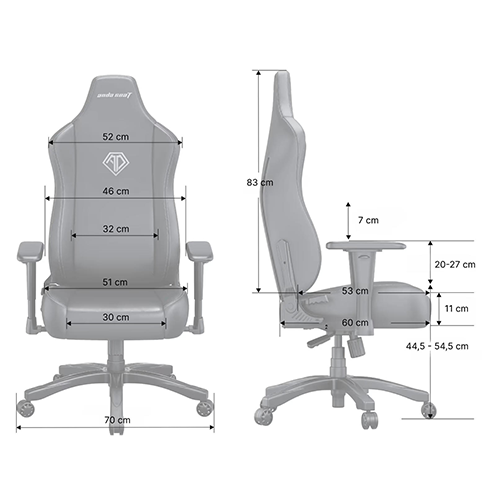 კომპიუტერის სკამი - AndaSeat Novis L Size Grey