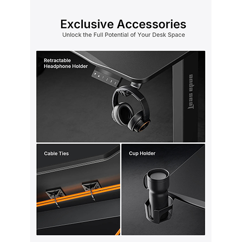 კომპიუტერის მაგიდა - AndaSeat Xtreme E With Electric Height Adjustment 140x73 Black