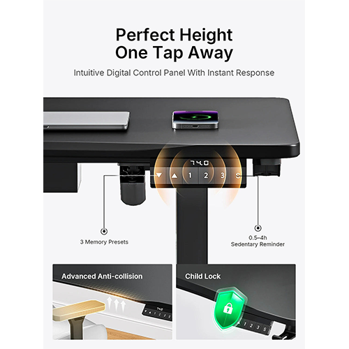 კომპიუტერის მაგიდა - AndaSeat Xtreme E With Electric Height Adjustment 140x73 Black