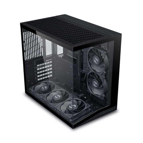 ქეისი - Lian Li O11 Dynamic Mini V2 Flow Black - 5x120 Fan Reverse