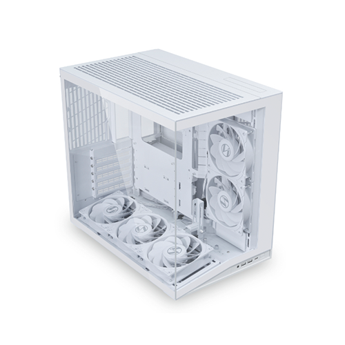 ქეისი - Lian Li O11 Dynamic Mini V2 Flow White - 5x120 Fan Reverse