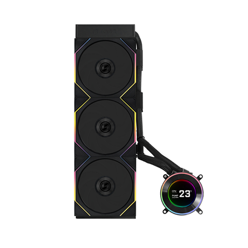 პროცესორის წყლის გაგრილება - Lian Li HydroShift II 360TL LCD-C 360 mm Black