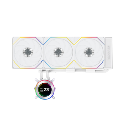 პროცესორის წყლის გაგრილება - Lian Li HydroShift II 360TL LCD-C 360 mm White