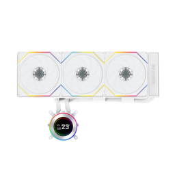 პროცესორის წყლის გაგრილება - Lian Li HydroShift II 360TL LCD-C 360 mm White