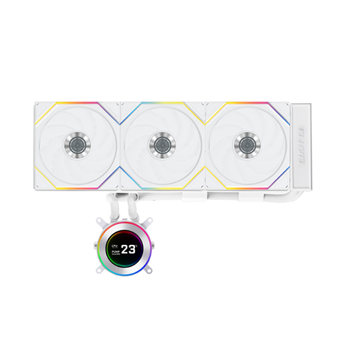 პროცესორის წყლის გაგრილება - Lian Li HydroShift II 360TL LCD-C 360 mm White