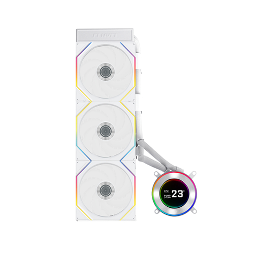 პროცესორის წყლის გაგრილება - Lian Li HydroShift II 360TL LCD-C 360 mm White