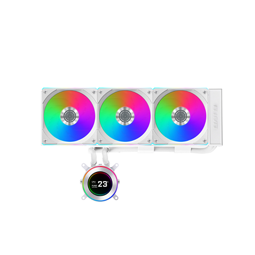 პროცესორის წყლის გაგრილება - Lian Li HydroShift II 360CL LCD-C 360 mm ARGB White