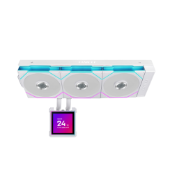 პროცესორის წყლის გაგრილება - Lian Li HydroShift II 360TL LCD-S 360 mm White