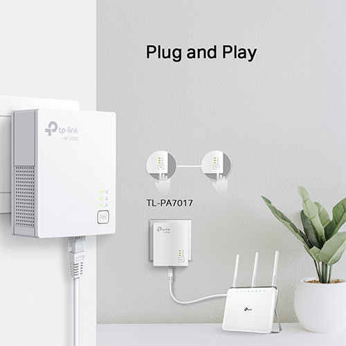 Wi-Fi გამაძლიერებელი - TP-Link TL-PA7017 Kit AV1000