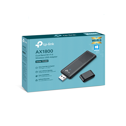 USB Wi-Fi მიმღები - TP-Link Archer TX20U AX1800 Dual Band Wi-FI 6
