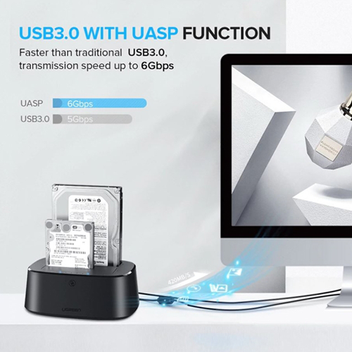 გარე ვინჩესტერის ქეისი - USB HDD Box Ugreen CM198