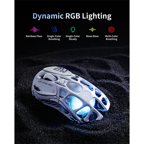უკაბელო ტენვადი Bluetooth მაუსი - GravaStar Mercury M2 Opaline White Rechargeable WL BT