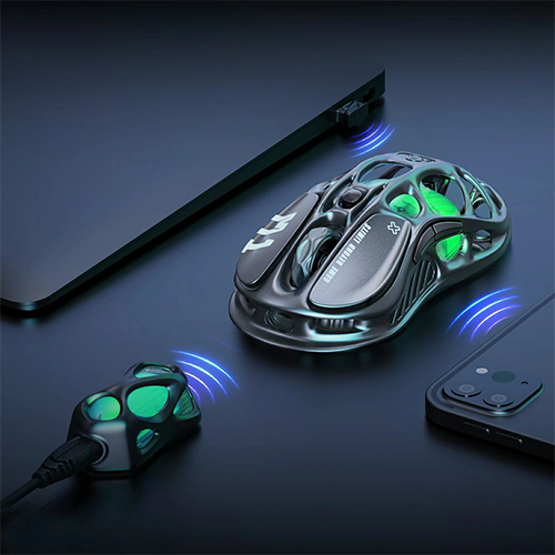 უკაბელო ტენვადი მაუსი - GravaStar Mercury M1 Pro Grey Rechargeable WL