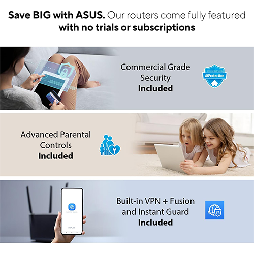 Wi-Fi როუტერი - Asus RT-AX86U Pro AX5700 Dual Band Wi-Fi 6